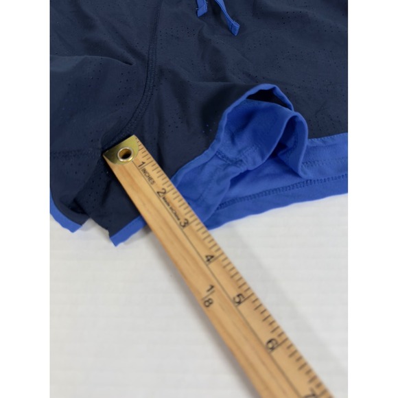 Avia Athletic Shorts Women's Large Blue Perforated Double Layer Running Workout - Picture 6 of 7